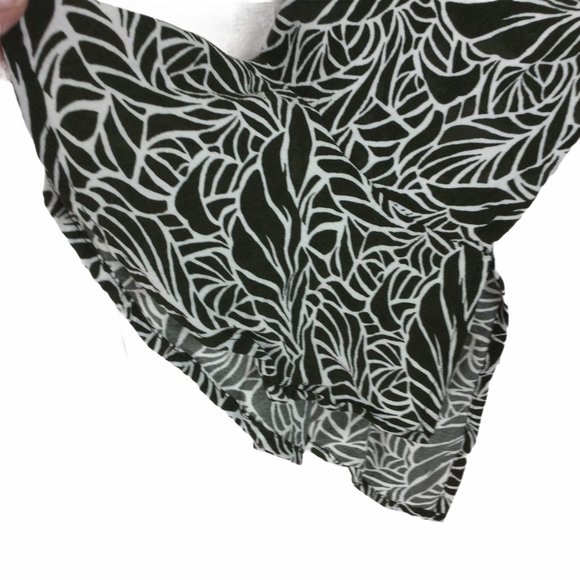 Express Off Shoulder Flowy Sage Green Romper, S - Picture 2 of 6